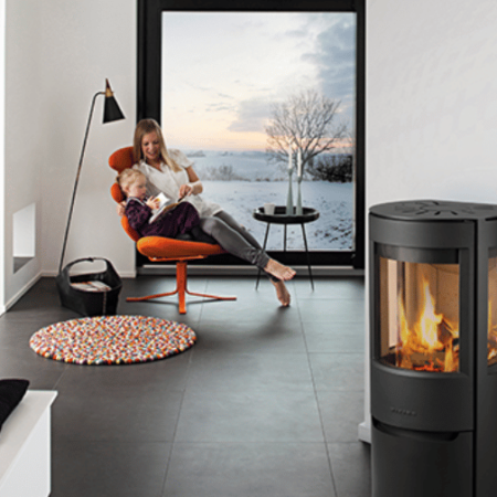 poele bois luma 3 dans salon