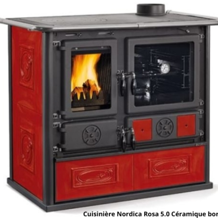 cuisinière nordica Rosa 5.0 céramique bordeaux