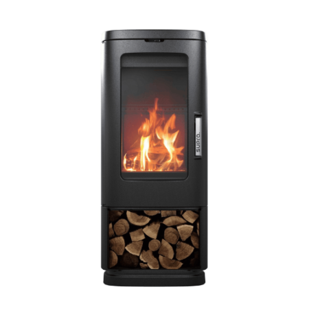 poêle à bois supra maonie avec bucher